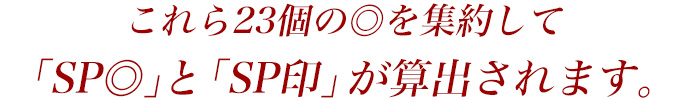 これら23個の◎を集約して「SP◎」と「SP印」が算出されます。
