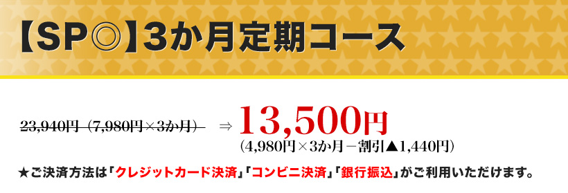 【SP◎】3か月定期コース